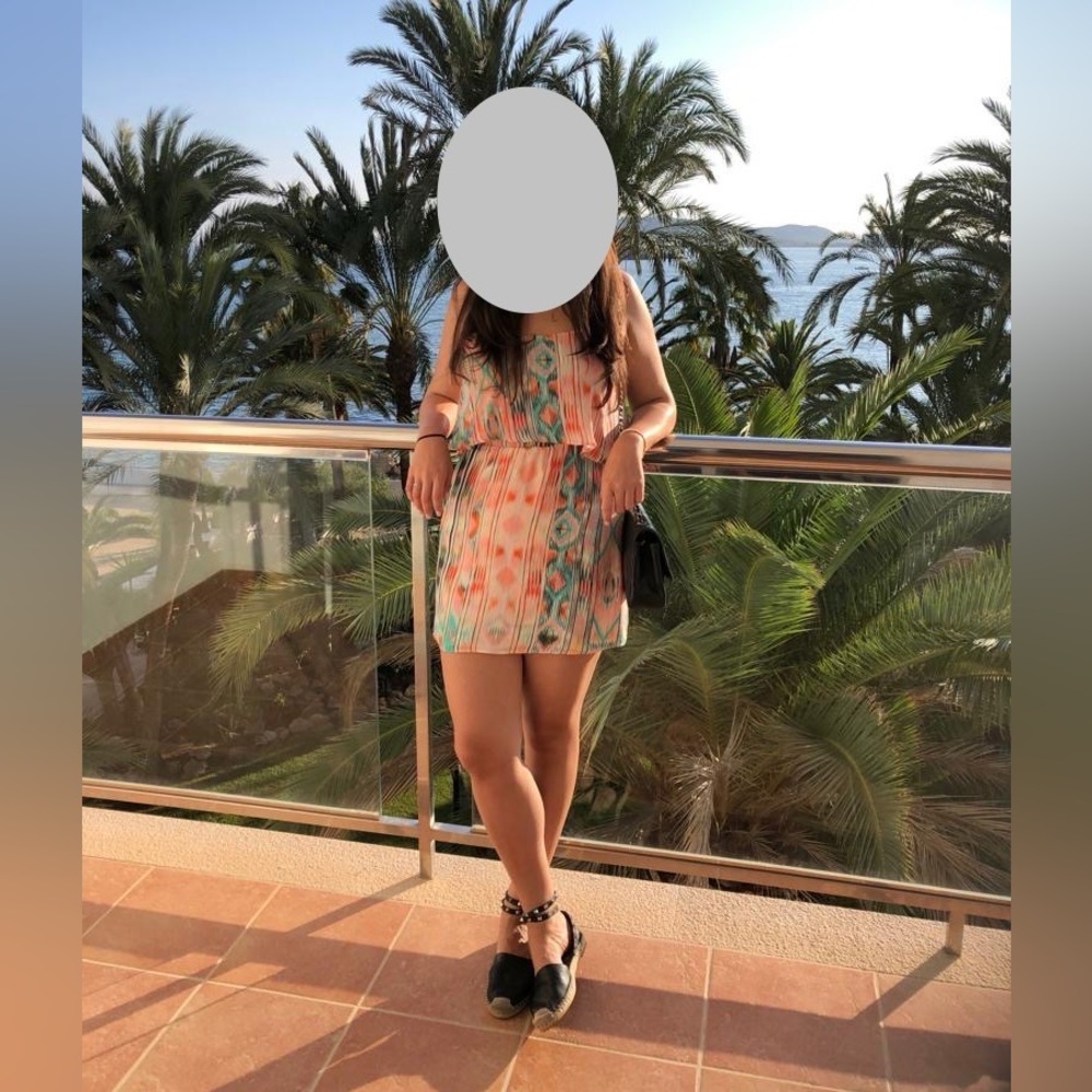 Parker Silk Aztec Ruffle Mini Dress with Shoulder Ties